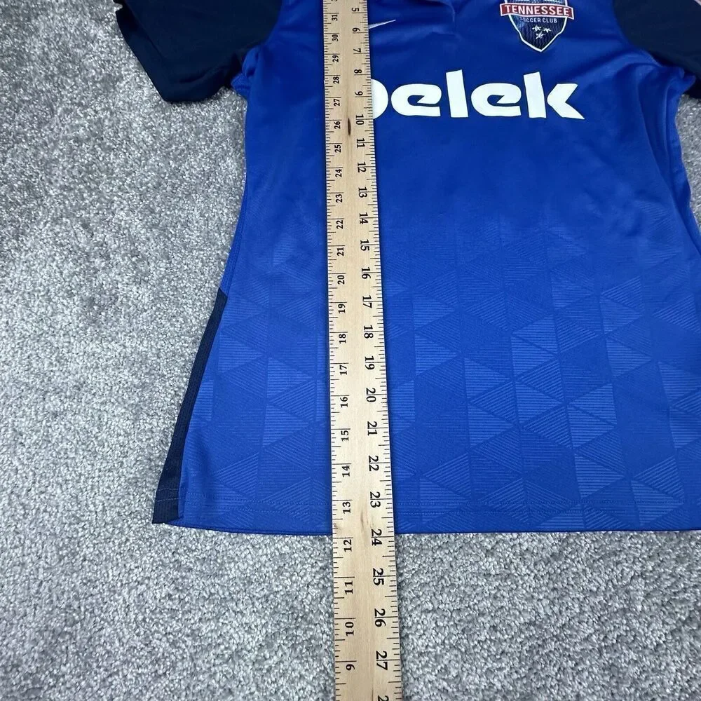 Nike Tennessee Soccer Club Jersey Womens Medium (18x24) Blue Polo Dri-Fit